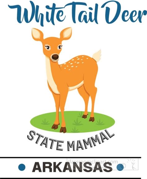 Pennsylvania State Mammal White Tail Deer Clipart Animal Classroom