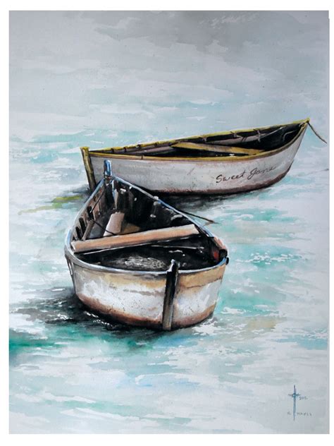 Paintings Asmalltowndads Weblog Page 2 Boat Art Watercolor Boat