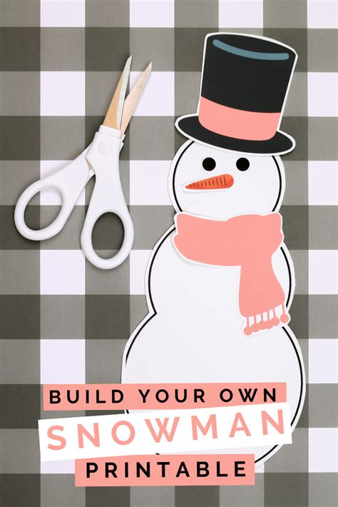 Build Your Own Snowman Printables Crafts Mad In Crafts