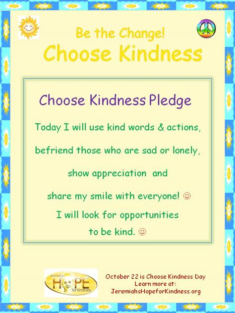Choose Kindness Toolkit Jeremiahs Hope For Kindness