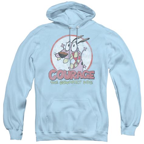 Courage The Cowardly Dog Vintage Courage Adult Pullover Hoodie