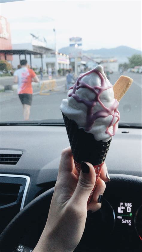 McDonalds Drive Thru Megamas Manado Ice Cream Waffle Cones Blueberry