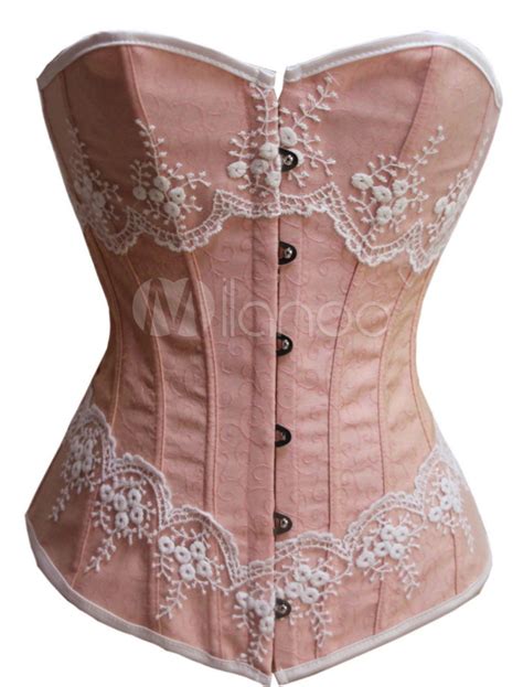 Victorian Boned Corset With Lace Trim Buy Online