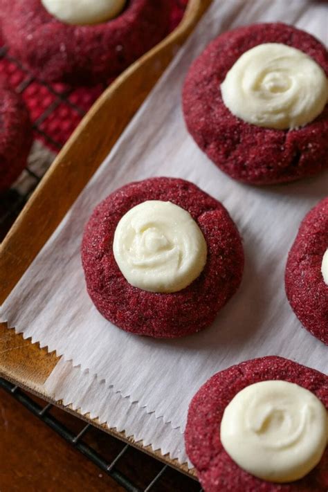 Red Velvet Thumbprint Cookies Are Delicious Spin On Classic Thumbprint