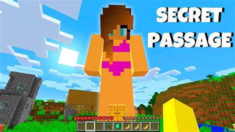 I Found A Huge Girl With A Secret Passage In Minecraft Whats Inside The Biggest Girl Youtube