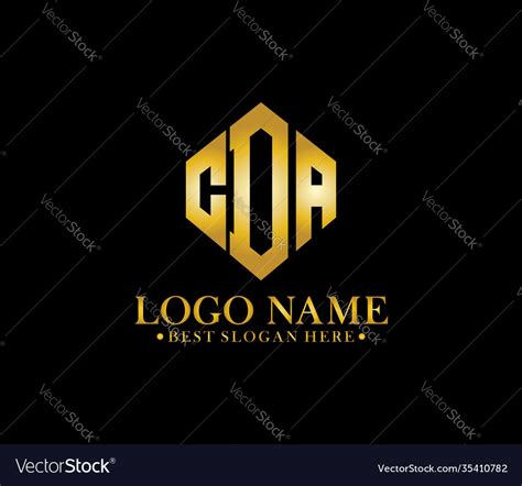 Cda Diamond Alphabet Logo Design Concept Vector Image