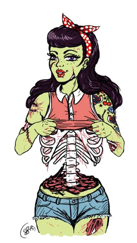 16 Zombie Girl Tattoos Ideas Zombie Girl Girl Tattoos Zombie