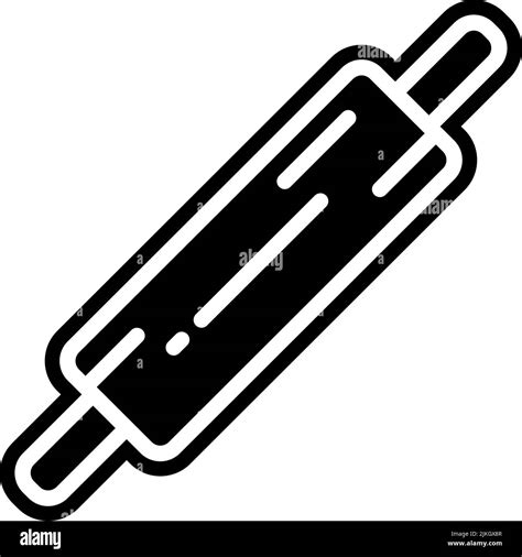 Rolling Pin Icon Black Vector Illustration Stock Vector Image And Art Alamy
