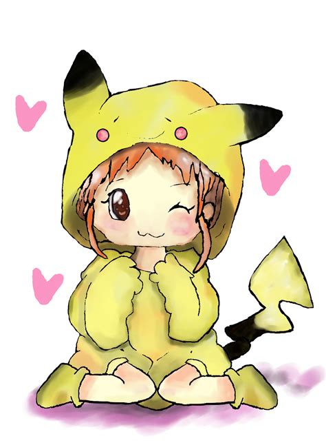 Chibi Pikachu Girl By Sen Draw On Deviantart