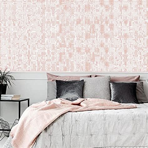 Superfresco Eternity Geometric Embossed Blush Pink Wallpaper Compare