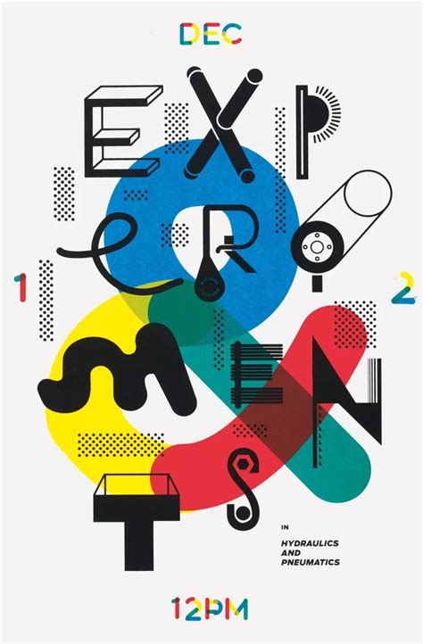 Experiments in Hydraulics poster by Kat Dickinson | CalArts Poster