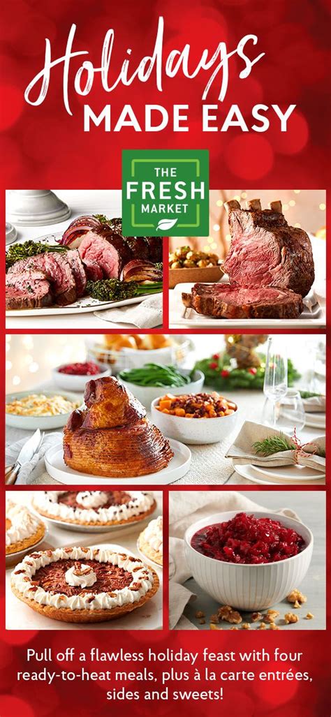 Holiday Meals Online Ordering The Fresh Market Holiday Recipes