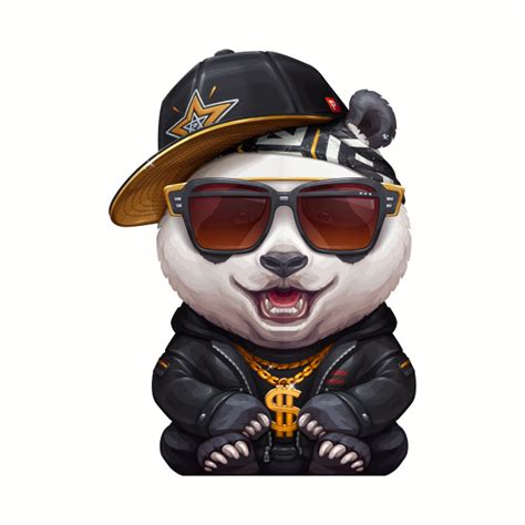 Panda Hip Hop Super Star Hip Hop T Shirt Teepublic Cute Panda