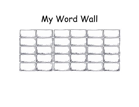 Word Wall Template Printable Free Printable Templates