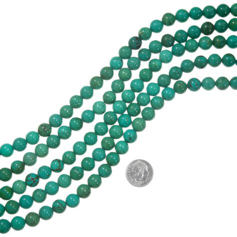 Green Turquoise Beads 6mm Round 37196