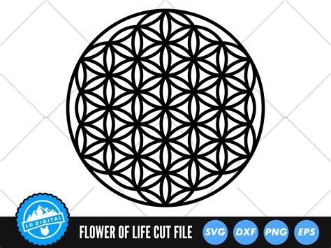 Flower Of Life SVG Files Sacred Geometry Cut Files Mandala Etsy