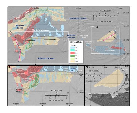 Surficial Geology Map Of Nantucket And Marthas Vineyard Ma Us