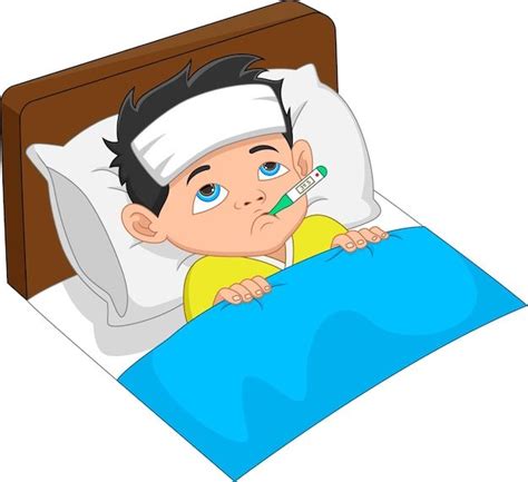 Niño Enfermo De Dibujos Animados Con Alt Premium Vector Freepik