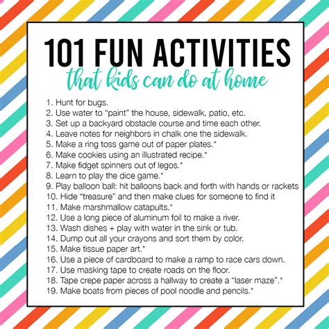 101 Fun Easy Activities Kids Can Do At Home Its