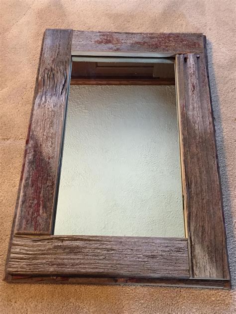 Pallet Mirror Frame Barn Wood Mirror Reclaimed Wood Mirror Wood