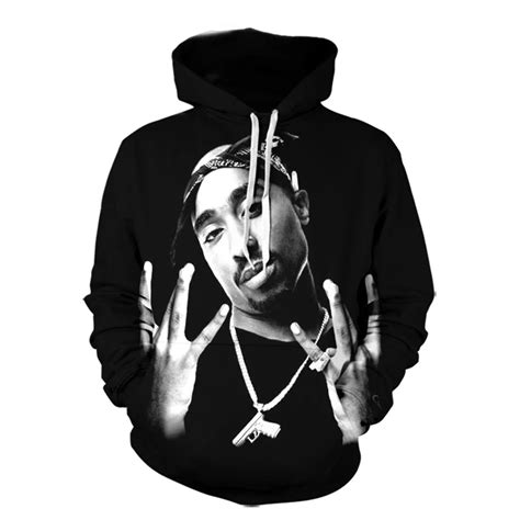Hip Hop 2pac 3d Hoodie Sweatshirt For Men Spring Pullovers Print Rapper