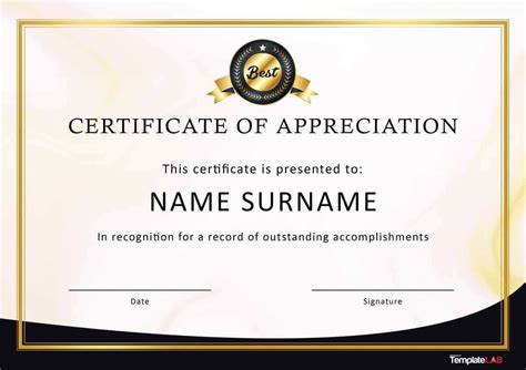 30 Free Certificate Of Appreciation Templates And Letters For Employee Recognition Certificates