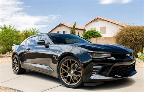 2016 Chevrolet Camaro Ss Black With Bronze Tsw Nurburgring Wheel Front