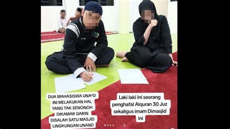 Nasib Sepasang Mahasiswa Kepergok Mesum Di Masjid Akhirnya Pelaku Dapat Sanksi Adat Ini