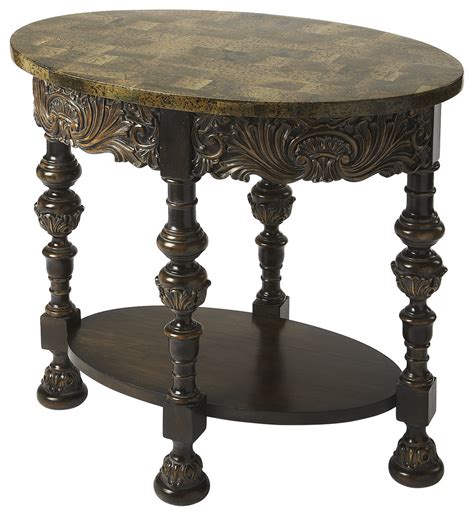 Butler Benoit Fossil Stone End Table Victorian Side Tables And End