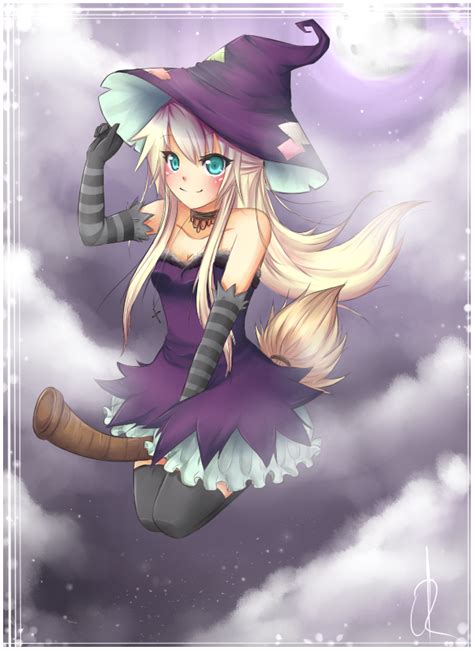 Purple Witch By Shiroi Mizu Cartoon Witch Anime