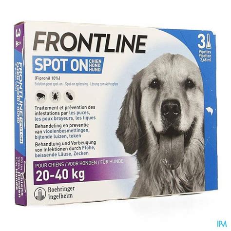 Frontline Spot On Chien 20 40kg Pipet 3x268ml Pharmacie Pharmazone
