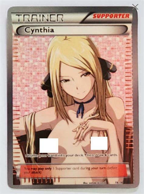 Custom Fan Made Orica Pokemon Card Cynthia Full Art Etsy