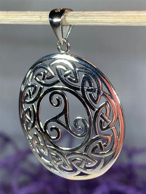 Triple Spiral Necklace Celtic Jewelry Irish Jewelry Celtic Spiral
