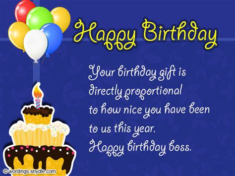 Birthday Wishes for Boss and Birthday Card Wordings for Boss - Wordings ...