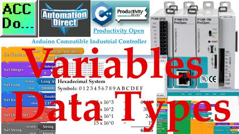 Productivity Open P1am Arduino Variables Data Types