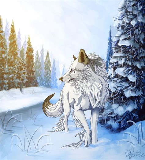 Winter By Aviaku On Deviantart Anime Animals Anime Wolf Cartoon Wolf