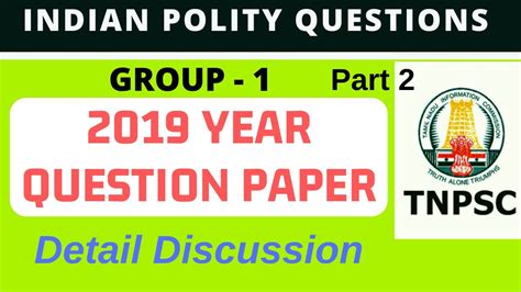 Tnpsc Previous Year Questions Group Questions Part Indian