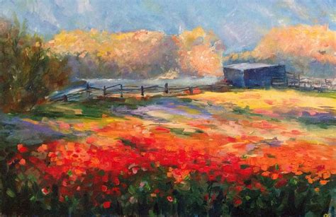 Poppy Field Painting By Hanna Taranishyna Saatchi Art