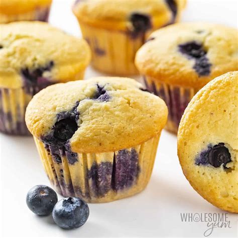 Low Carb Keto Blueberry Muffins With Almond Flour Wholesome Yum