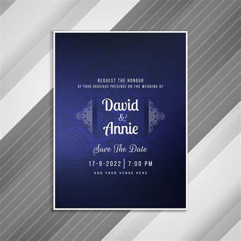 Abstract Wedding Invitation Card Template 253402 Download Free
