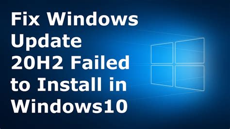 Feature Update To Windows 10 Version 20h2 Fix Windows 10 20h2 Inplace