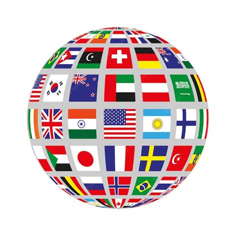Premium Vector Flat Circle With Flags Of Different Countries Vector