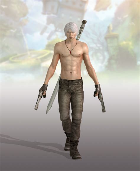 Model Dante Shirtless Game Dmc Devil May Cry Devil May Cry Dante Immortal Game Character