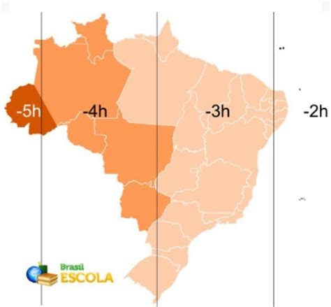 Mapa De Fuso Do Brasil