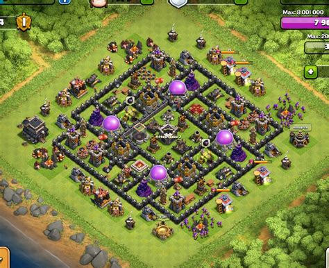 Town hall 9 farming with entrance funneling this design offers funnels on each outside layer intersection with spring traps and. Town hall 9 farming base
