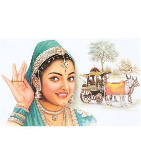 Mahalaxmi Art And Craft Beautiful Indian Village Girl Canvas Wall Poster Without Frame Buy