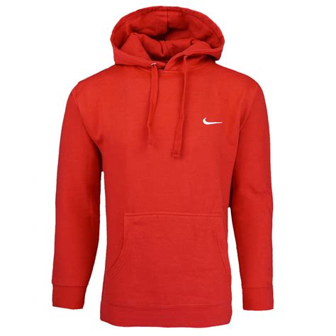 Nike Nike Mens Swoosh Pullover Hoodie Red L