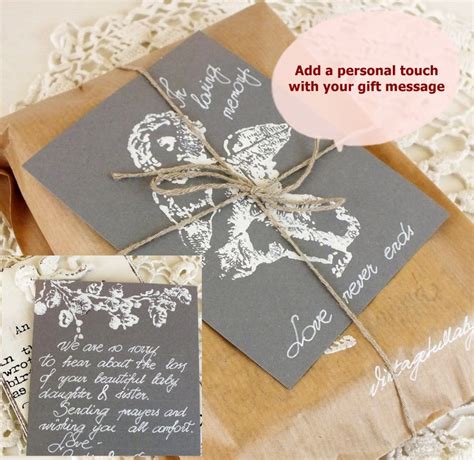 There are many types of gifts you can give to a friend or family member who recently lost a loved one. Loss of child gift Sympathy gift for grieving parents An ...