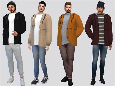 The Sims Resource Carson Hoodie Jacket