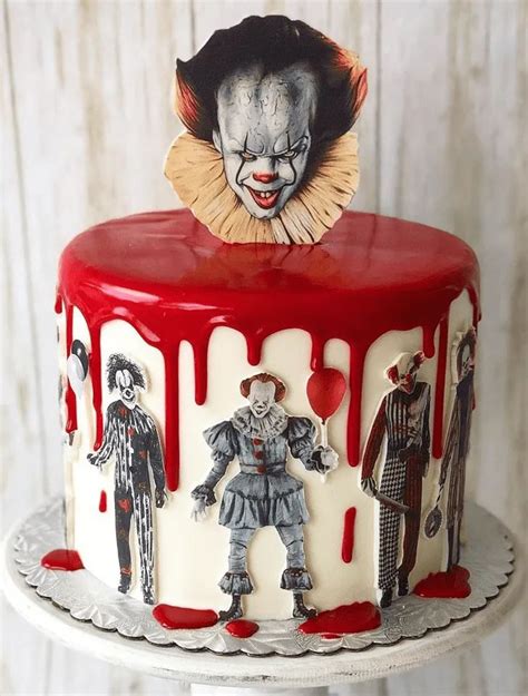 Pennywise Cake Design Images Pennywise Birthday Cake Ideas Scary Cakes Clown Cake Scary